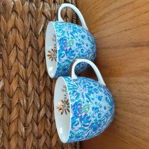 Lilly Pulitzer Mugs - Set of 2 - "High Maintenance" Design